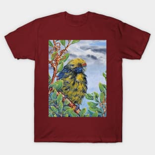 "Colours are Brightest After the Rain" - Green Rosella T-Shirt